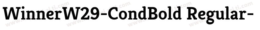WinnerW29-CondBold Regular字体转换